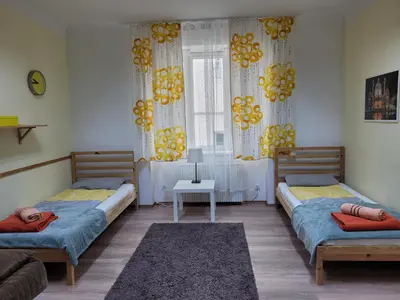Ein Bett oder Betten in einem Zimmer der Unterkunft Budget studio near Prater
