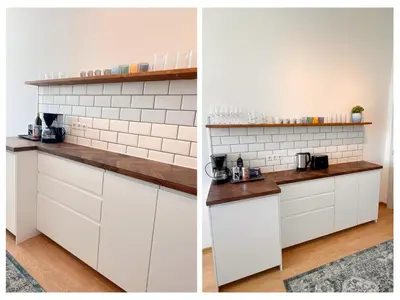 Küche/Küchenzeile in der Unterkunft New City Apartment