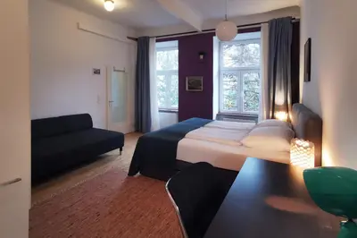Ein Bett oder Betten in einem Zimmer der Unterkunft Vienna Palm Apartments