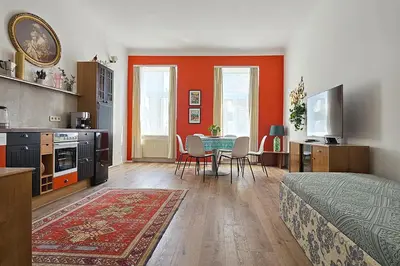 Küche/Küchenzeile in der Unterkunft Vienna Palm Apartments