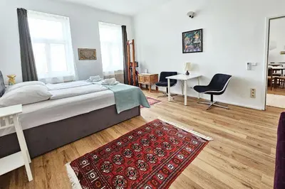 Ein Bett oder Betten in einem Zimmer der Unterkunft Vienna Palm Apartments