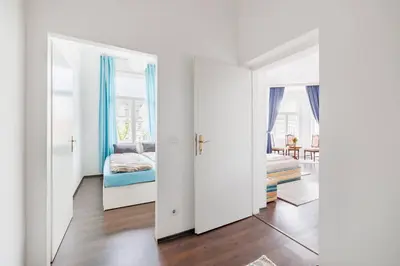 Ein Bett oder Betten in einem Zimmer der Unterkunft Charming spacious apartment