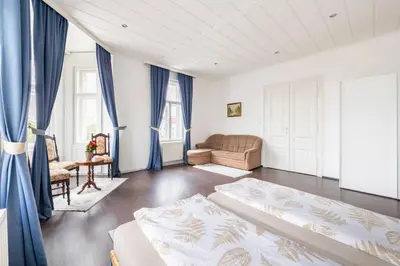 Ein Bett oder Betten in einem Zimmer der Unterkunft Charming spacious apartment