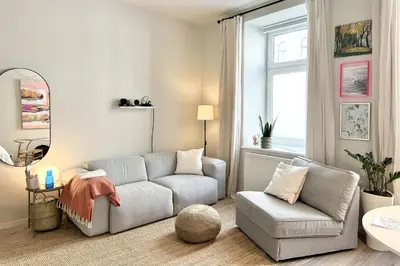 Ein Sitzbereich in der Unterkunft Gemütliches Studio im Servitenviertel