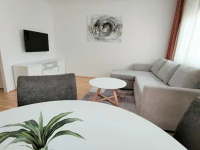 Ein Sitzbereich in der Unterkunft Apartment Elena inklusive Garagenplatz