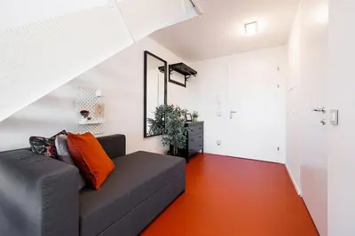 Ein Sitzbereich in der Unterkunft Julius 25 - Modern Comfort, 5 Mins to City Center