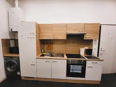 Küche/Küchenzeile in der Unterkunft Neulerchenfelder Apartment Vienna