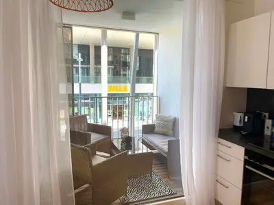 Küche/Küchenzeile in der Unterkunft Urban Oasis: Stylische Wohnung