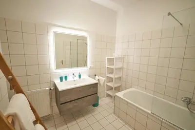 Ein Badezimmer in der Unterkunft Trendy Apartment 2 Zimmer zentral gelegen