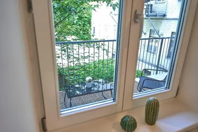 Ein Balkon oder eine Terrasse in der Unterkunft Trendy Apartment 3 Zimmer zentral gelegen
