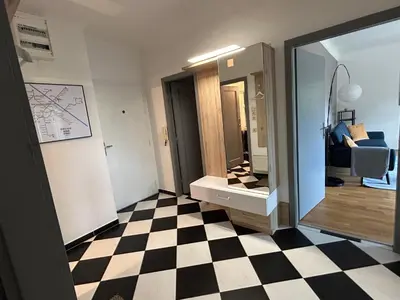 Ein Bett oder Betten in einem Zimmer der Unterkunft Apartment Wien West