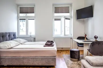 Ein Bett oder Betten in einem Zimmer der Unterkunft Cozy apartment Studio