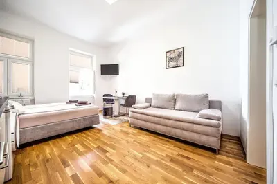Ein Bett oder Betten in einem Zimmer der Unterkunft Cozy apartment Studio