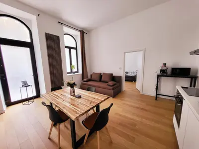 Ein Sitzbereich in der Unterkunft Novara City Apartment