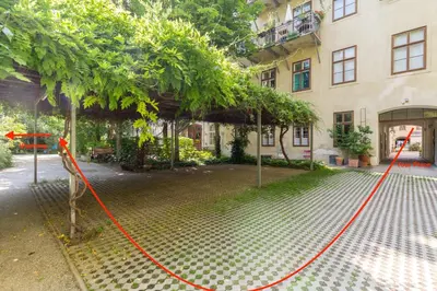 Das Gebäude in dem sich die Ferienwohnung befindet