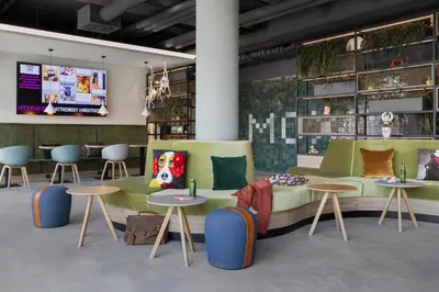 TV/Unterhaltungsangebot in der Unterkunft Moxy Vienna City East