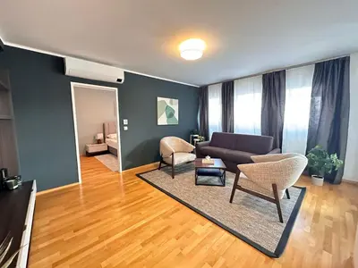 Ein Sitzbereich in der Unterkunft Vienna Stay Apartments Taborstrasse