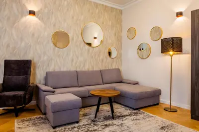 Ein Sitzbereich in der Unterkunft Vienna Stay Apartments Taborstrasse