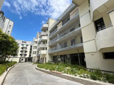 Das Gebäude in dem sich das Aparthotel befindet