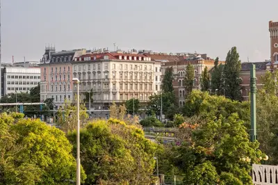 Ein allgemeiner Blick auf Wien oder ein Stadtblick von der Ferienwohnung aus