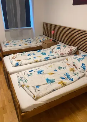 Ein Bett oder Betten in einem Zimmer der Unterkunft Apartments Messe-Prater