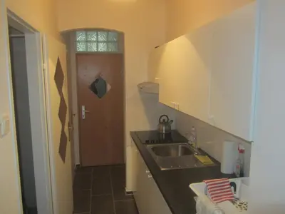 Küche/Küchenzeile in der Unterkunft Apartments Messe-Prater
