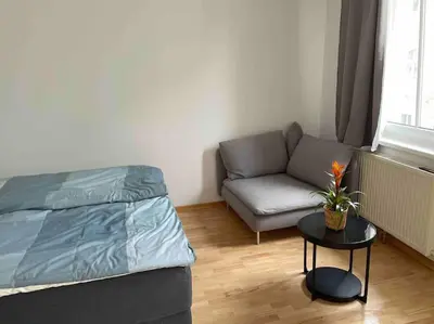 Ein Sitzbereich in der Unterkunft Apartment next to Mariahilferstraße