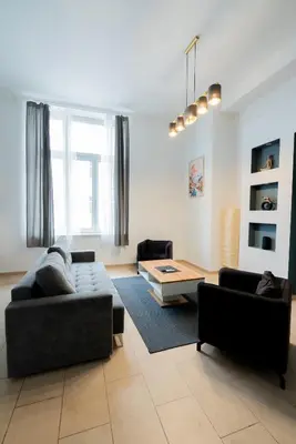 Ein Sitzbereich in der Unterkunft New Favoriten - Serviced Apartments