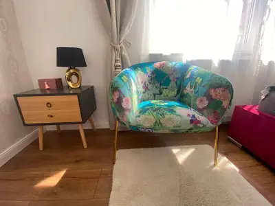 Ein Sitzbereich in der Unterkunft ROYAL APARTmENT