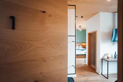 Ein Bett oder Betten in einem Zimmer der Unterkunft Pur-INN das Gästehaus
