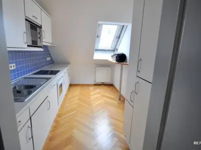 Küche/Küchenzeile in der Unterkunft aeki CITY