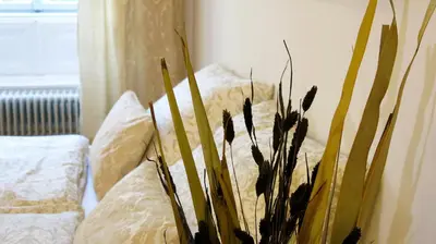 Ein Sitzbereich in der Unterkunft aeki CITY