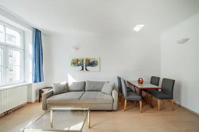 Ein Sitzbereich in der Unterkunft 74 Living Apartments