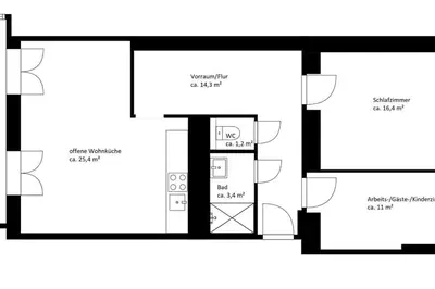 Grundriss der Unterkunft Metro Residence Vienna