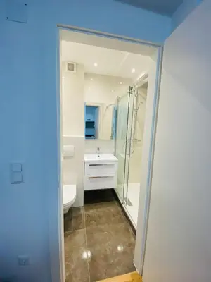 Ein Badezimmer in der Unterkunft NiceApartment BEETHOVENS