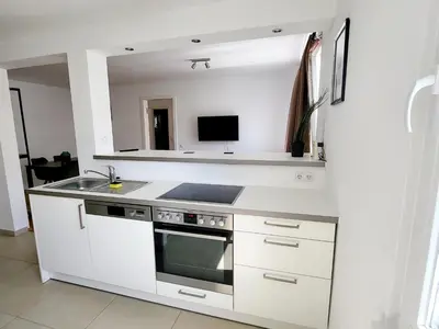 Küche/Küchenzeile in der Unterkunft Apartment Vienna Buchengasse