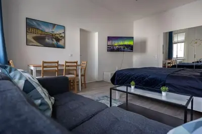 Ein Bett oder Betten in einem Zimmer der Unterkunft Royal Blue Deluxe