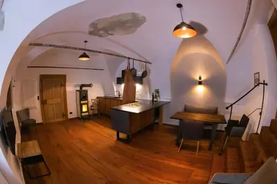 Ein Sitzbereich in der Unterkunft Stadtjuwel am Neusiedlersee