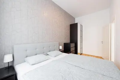 Ein Bett oder Betten in einem Zimmer der Unterkunft großzügiges App. 2 Schlafzimmer