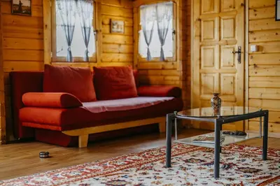 Ein Sitzbereich in der Unterkunft Ferienhaus Entner