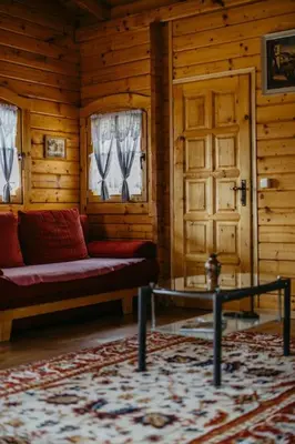 Ein Sitzbereich in der Unterkunft Ferienhaus Entner