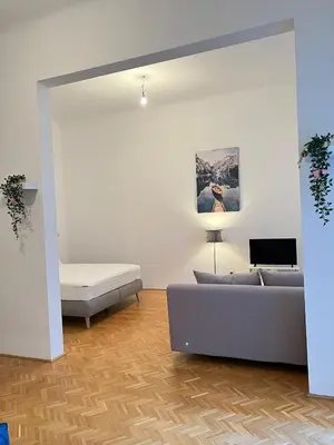 Ein Bett oder Betten in einem Zimmer der Unterkunft AlPa 2 Zimmer Wohnung in Wien Rochusmarkt