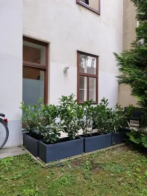 Ein Garten an der Unterkunft AlPa 2 Zimmer Wohnung in Wien Rochusmarkt