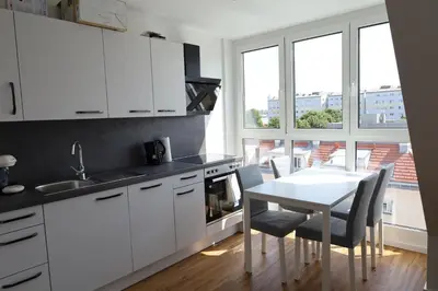 Küche/Küchenzeile in der Unterkunft Penthouse Apartments