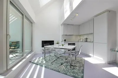 Küche/Küchenzeile in der Unterkunft Julius 26 - Duplex Apartment, Modern Charm in Vienna