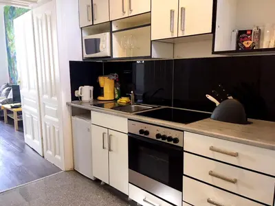 Küche/Küchenzeile in der Unterkunft Best of Vienna Apartments Kienmayergasse