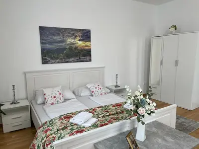 Ein Bett oder Betten in einem Zimmer der Unterkunft vienna city apartment 1