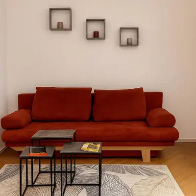 Ein Sitzbereich in der Unterkunft Home Sweet Home - Stephansdom