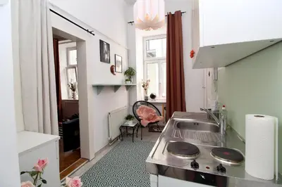 Küche/Küchenzeile in der Unterkunft Romantic Urban Living