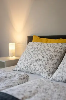 Ein Bett oder Betten in einem Zimmer der Unterkunft Ferienwohnung Knipp